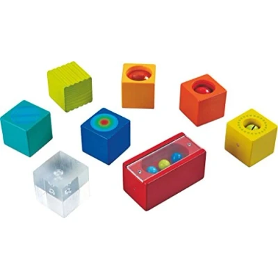 Imagen de HABA 305273 Discovery Blocks Colours Galore 8 Wooden Blocks, Ages 12 Months and up (Made in Germany)