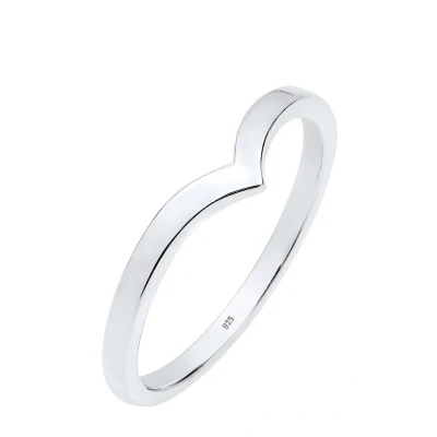 Imagen de Elli Basic Vform Anillo silvercoloured, Mujer, Talla: 54, Silver coloured