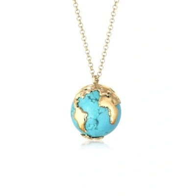 Imagen de Elli Collares Damas con un globo terráqueo Aullido en plata esterlina 925