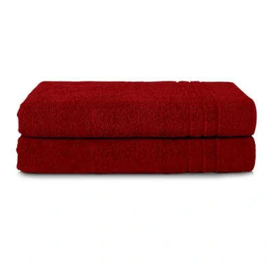 Imagen de Komfortec Toallas de baño Jumbo, 100% algodón, Secado rápido, 80 x 200 Pulgadas, Color Rojo
