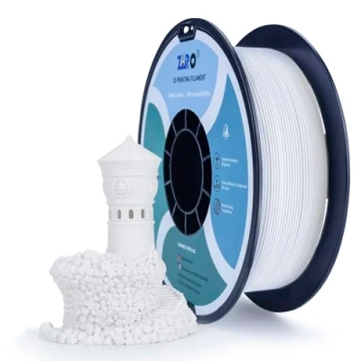 Imagen de ZIRO Filamento PLA Opaco 1.75mm, Stampante 3D da 1kg, ad Alta Tenacità, Precisione Dimensionale +/ 0.03mm, Bianco
