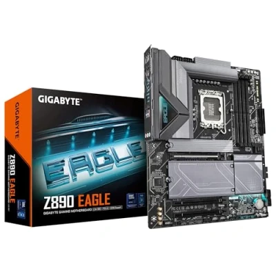 Imagen de GIGABYTE Z890 Eagle Placa Base Compatible con CPUs Intel Core Ultra (Serie 2), VRM de 14+1+2 Fases, hasta 8800MHz DDR5 (OC), 1x PCIe 5.0 M.2 + 3X 4.0 M.2, LAN 2,5GbE, USB4