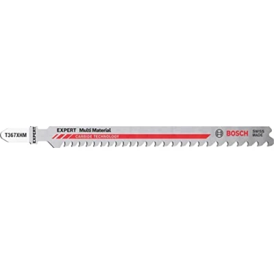 Imagen de Bosch Professional 3 x Hojas de Sierra calar Expert Multi Material T 367 XHM, para Acero resistente, Longitud 132 mm, Accesorios
