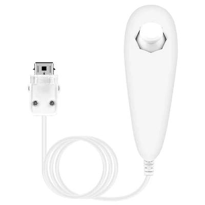 Imagen de OSTENT Mando Nunchuck con Cable Basado en el Movimiento para Nintendo Wii Console Videojuegos Color Blanco
