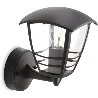 Imagen de Philips My Garden Creek Lámpara de pared, tipo aplique, 1 x 60 W, 220 V, color negro