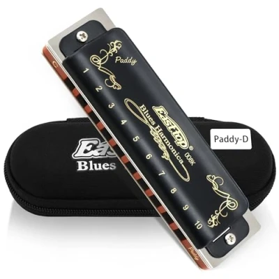 Imagen de East Top Diatonic blues Harmonica Key de Paddy D 10 hoyos 20 tonos 008K Armónica profesional para adultos, jugadores profesionales y estudiantes
