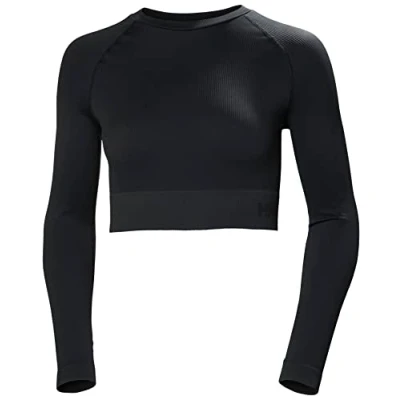 Imagen de Helly Hansen Womens W Allure Seamless Crop LS Top, Negro, XL