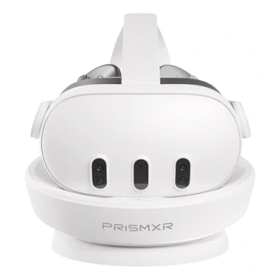 Imagen de PRISMXR Estación de Carga Compatible con Meta Quest 3 Accesorios Rápida para Oculus y Controladores 2 Baterías Recargables (Carina D1)