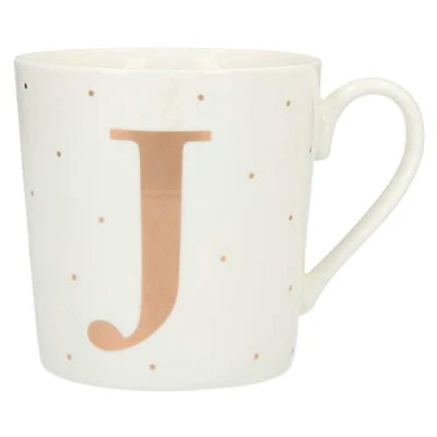 Imagen de Depesche 5909.035 Taza con asa (porcelana, 300 ml), diseño texto J