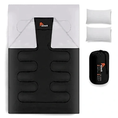 Imagen de azark Sacos de Dormir, Unisex, Negro, Black Double