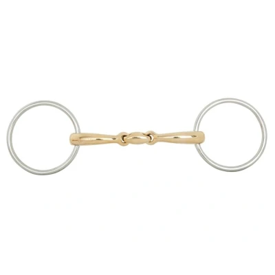 Imagen de BR Double Jointed Loose Ring Snaffle Soft Contact 14 mm Ø 70