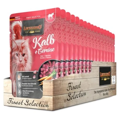 Imagen de Belcando Leonardo Feline Pouch Ternera Legumbres Caja 16X85Gr 1360 g