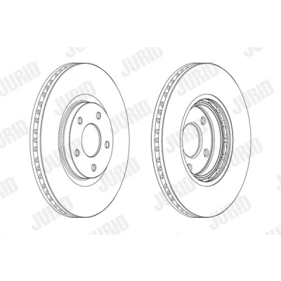 Imagen de JURID 562465JC Disco de freno 320 28 5 114,3 ventilado revestido sin tornillos NISSAN: Qashqai / Qashqai+2 I, Juke, I Van