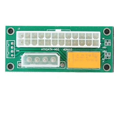 Imagen de Bewinner Placa de Arranque alimentación Dual 24Pin Fuente Módulo síncrono Cable Extensor Tablero Minería 4PIN, Dos Fuentes se Pueden encender
