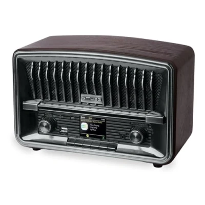 Imagen de Muse 135 DBT Radio Digital, Dab+ FM, Reloj Dual Alarma, Pantalla LCD, 2 x 5 vatios, Función de Reposo repetición, Conector USB AUX IN para teléfono, Gris Oscuro