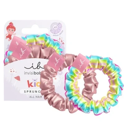 Imagen de Invisibobble Kids Gomas de pelo niña azul y rosado Sprunchie Slim x2 bebe que no lastima el Scrunchies antitirones