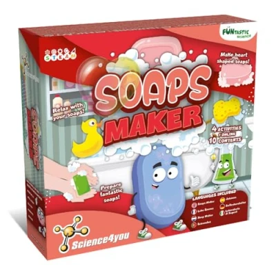 Imagen de Science4you Fábrica de Jabones para Niños y Ninãs 8 9 10 11 12+ Años Kit Caseros Perfumados Incluye Moldes, Base Jabón Juego Experimentos Manualidades