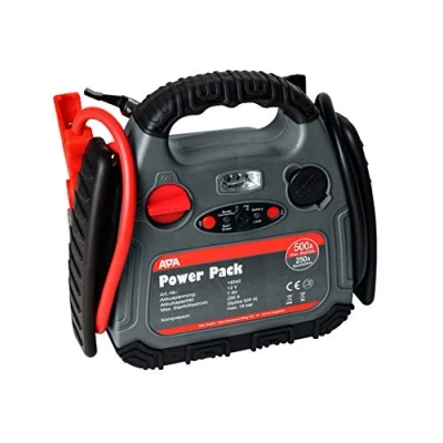 Imagen de APA Paquete de alimentación 16540, con compresor y arrancador, 12 V, Negro, Gris, Rojo
