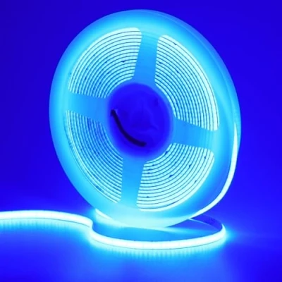 Imagen de GOMING 12V 5mm Ancho Azul Tira LED COB 5M Luminiscencia Lineal Alta Densidad 400LED/M No Impermeable IP20 Luces para Gabinete Sala de Estar Dormitorio y Más(Sin Alimentación)