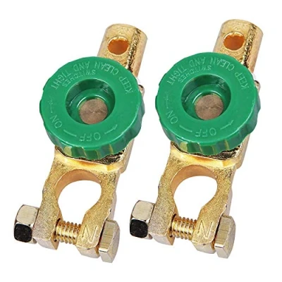 Imagen de GTIWUNG 2 Piezas Cortacorrientes Bateria, Bornes de batería, Desconectador Bateria Coche, 15 17mm Diámetro Universal Auto Coche Interruptor Batería Terminal