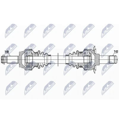 Imagen de NTY NPW BM 162 Árbol de Transmisión Eje trasero izquierda, trasero, derecha 810 automática BMW: X5