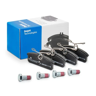 Imagen de DELPHI LP3150 Juego de pastillas freno no preparado para indicador desgaste Chapa antichirridos con accesorios RENAULT: Twizy