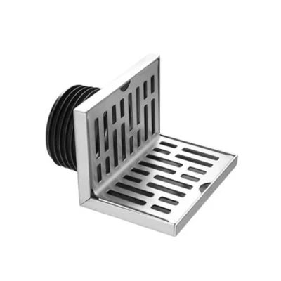 Imagen de JKUHA Desagüe de Pared acero Inoxidable 304, a Prueba Hojas, olores, terraza en la azotea, Drenaje Piso Esquina balcón Forma L Lateral del Mismo Nivel(For 75 Pipe)