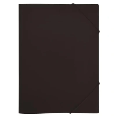 Imagen de RAYLU PAPER Carpeta con gomas elásticas y solapas Tamaño A4, carpetas de almacenamiento para documentos, oficina escuela, Hechas polipropileno 100% reciclable (A3, Negro)