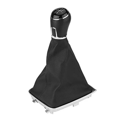 Imagen de Minyinla Pomo de palanca cambios, reemplazo cambios 5 velocidades, la cubierta bota Gaiter para 7 MK7 2013 2017