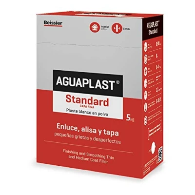 Imagen de AGUAPLAST 5448B7 Standard Plaste blanco en polvo para grietas, 5 Kg