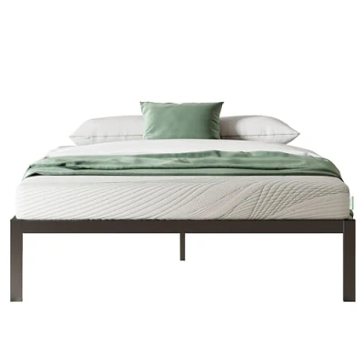 Imagen de Novilla Somier 150x200 cm con 5 Patas Altas, 30cm Altura, Eco Estructura metálica de Cama Acero láminas chopo, Anti Ruido y fácil Montar, 150 x 200 (Esencial, Negro)