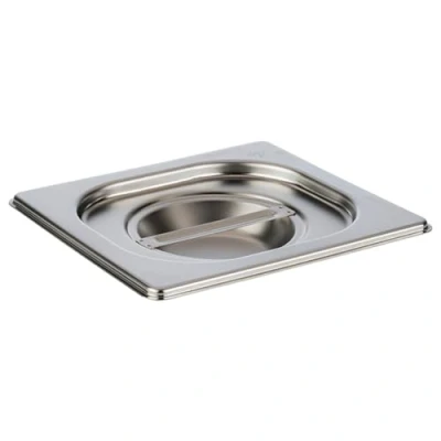 Imagen de APS 81695 GN 1/6 tapa sin hueco para la cuchara, acero inoxidable, dimensiones 165 x 175 mm/altura 30 mm