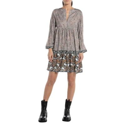 Imagen de REPLAY W9602 Vestido, 010 Multicolor, XS para Mujer