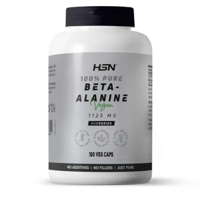 Imagen de HSN Beta Alanina 4500mg por dosis diaria 180 Cápsulas Vegetales Pura Sin Aditivos ni Rellenos Alta Concentración cada cápsula No GMO, Vegano, Gluten