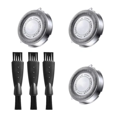 Imagen de 3 piezas Cabezales de Afeitado Repuesto Para Serie S5000, S300 y S500 con Cepillo Limpieza Afeitadora Eléctrica