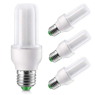 Imagen de Elrigs Bombilla LED E27 luz calida, 7W Tubular Equivalente a 60W Halógenas o 12W Bombillas bajo consumo, 3000K Blanco Calido iluminacion para habitacion No Regulable, 4 Unidades
