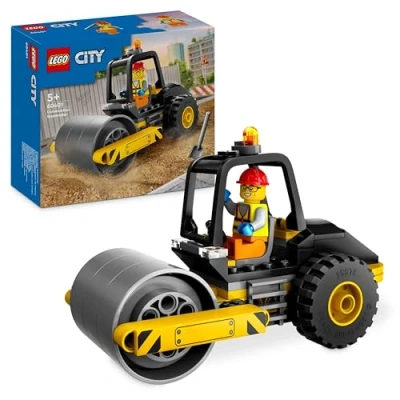 Imagen de Lego City Apisonadora de Juguete, Set Construcción Vehículo, Maqueta Camión Infantil con Minifigura Obrero, Juego Imaginativo, Regalo para Niños y Niñas 5 Años o Más 60401