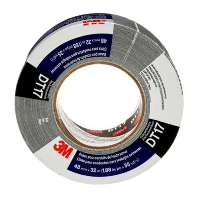 Imagen de 3M Cinta americana superresistente DT17, Negro, 48 mm x 32 m, 0.43 mm, envueltos individualmente