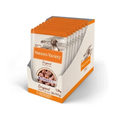 Imagen de Nature&#039;s Variety Original No Grain Paté para Perros Adultos Mini con Pavo Caja 8 x 150 g