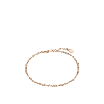Imagen de Amor Cadena tobillera de plata ley 925, joya verano para mujer, 25 cm, color rosa, corazón, se entrega en caja regalo joyería,