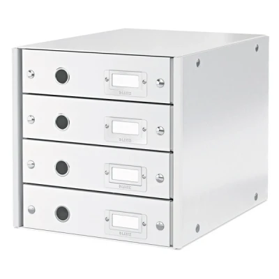 Imagen de Leitz Buc de 4 Cajones, A4, Gama Click and Store 60490001 Blanco
