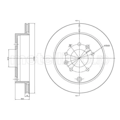 Imagen de Disco de freno METELLI 23 1730C