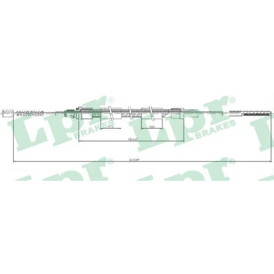 Imagen de LPR C0931B Cable de Freno Mano 1670/1130 Tambor SEAT: Inca