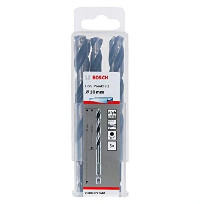 Imagen de Bosch Professional Set de 10 brocas vástago hexagonal PointTeQ, para metal, diámetro: mm, ¼&quot;, accesorios taladro impacto y atornillador