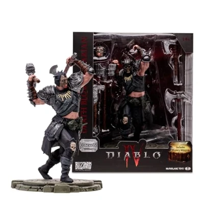 Imagen de McFarlane Toys Diablo IV Death Blow Figura Posada a Escala 1:12 con Cabeza Intercambiable, 4 Armas, Base de exhibición y Arma misteriosa, aprovecha el Poder del bárbaro