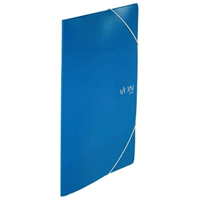 Imagen de VON Leitz 30070035 carpeta A4 con goma elástica, plástico polipropileno, capacidad para 150 hojas, 3 solapas, banda estampado Modern Von, ligera escuela y