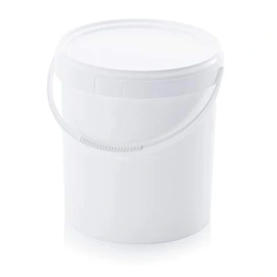 Imagen de Cubo de 20 l con tapa, apto para alimentos, litros, color blanco