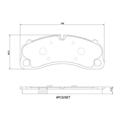 Imagen de BREMBO P 65 048 Juego de pastillas freno preparado para indicador desgaste sin accesorios PORSCHE: 718 Cayman Coupé, Cayman, 911 Coupé