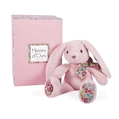 Imagen de Histoire d&#039;ours Conejito de Peluche Amigos Caja Regalo Rosa Suave 25 cm Idea cumpleaños para niñas y niños HO3121