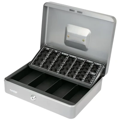 Imagen de HMF 4215 09 Caja de caudales, para contar dinero, 30 x 24 9 cm, plata